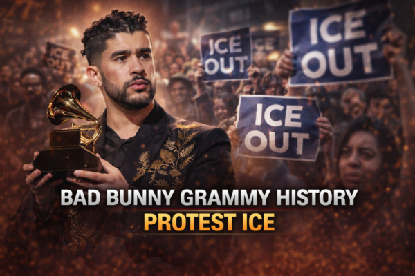 Bad Bunny Grammy history protest ICE